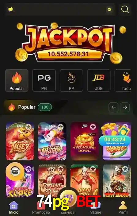 Promoções Especiais no 74pg bet App